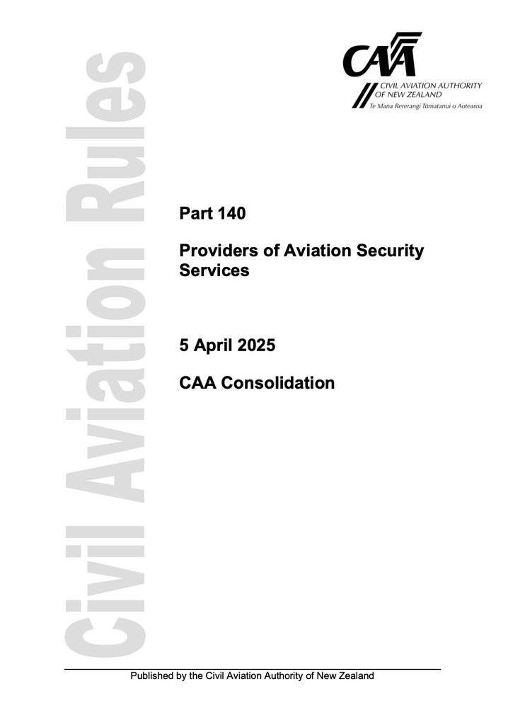CAA - A5 Rule Part 140