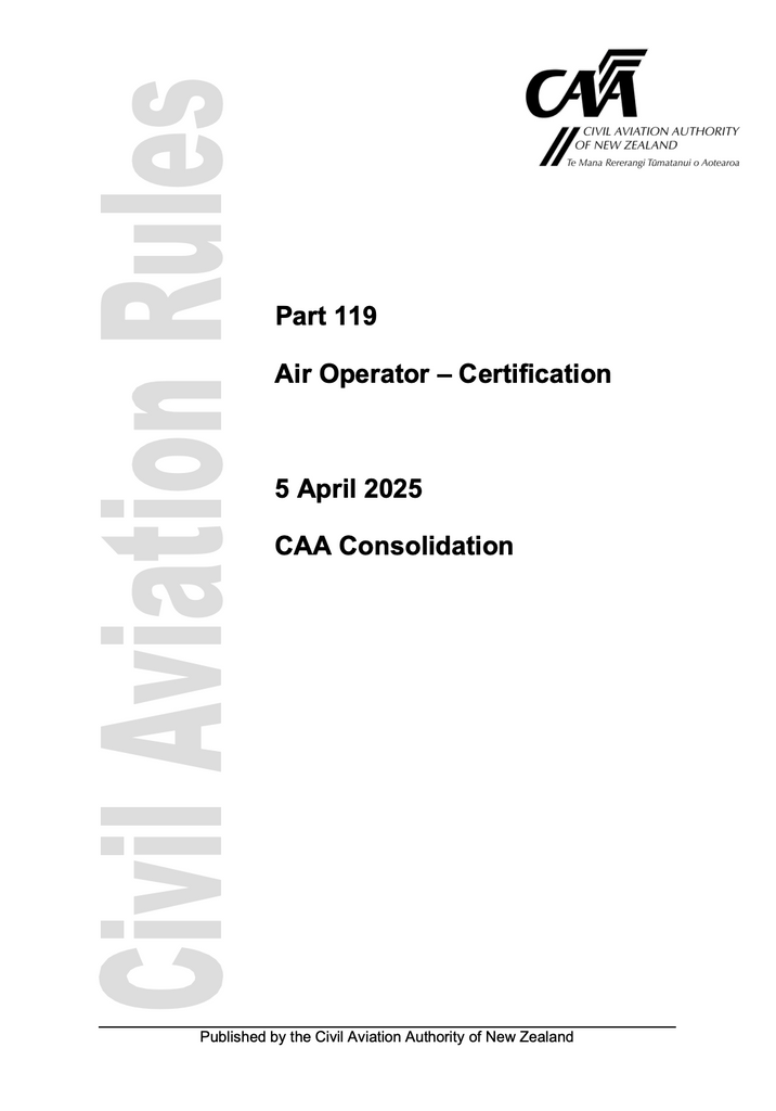 CAA - A5 Rule Part 119