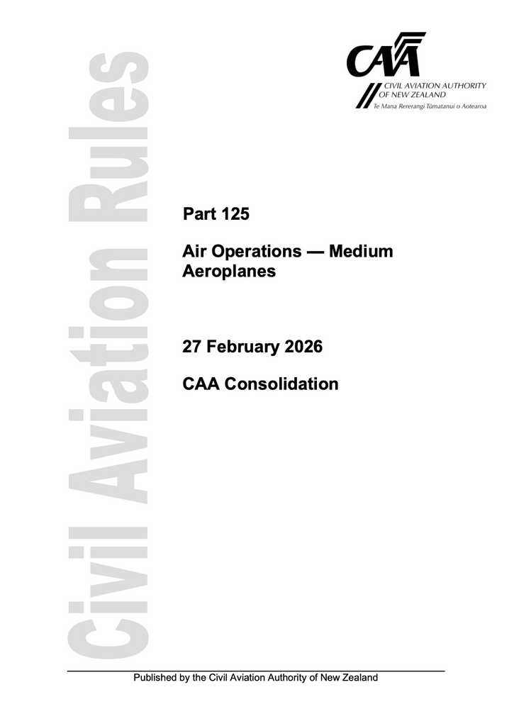 CAA - A5 Rule Part 125