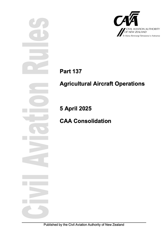 CAA - A5 Rule Part 137
