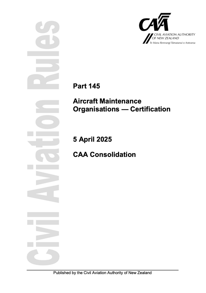 CAA - A5 Rule Part 145