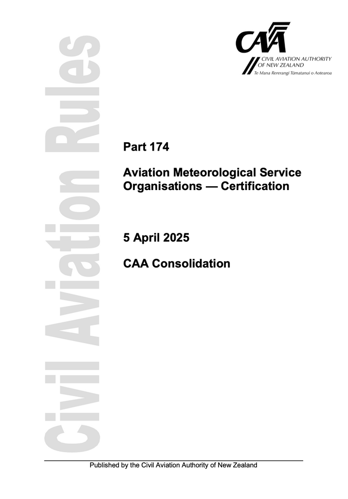 CAA - A5 Rule Part 174