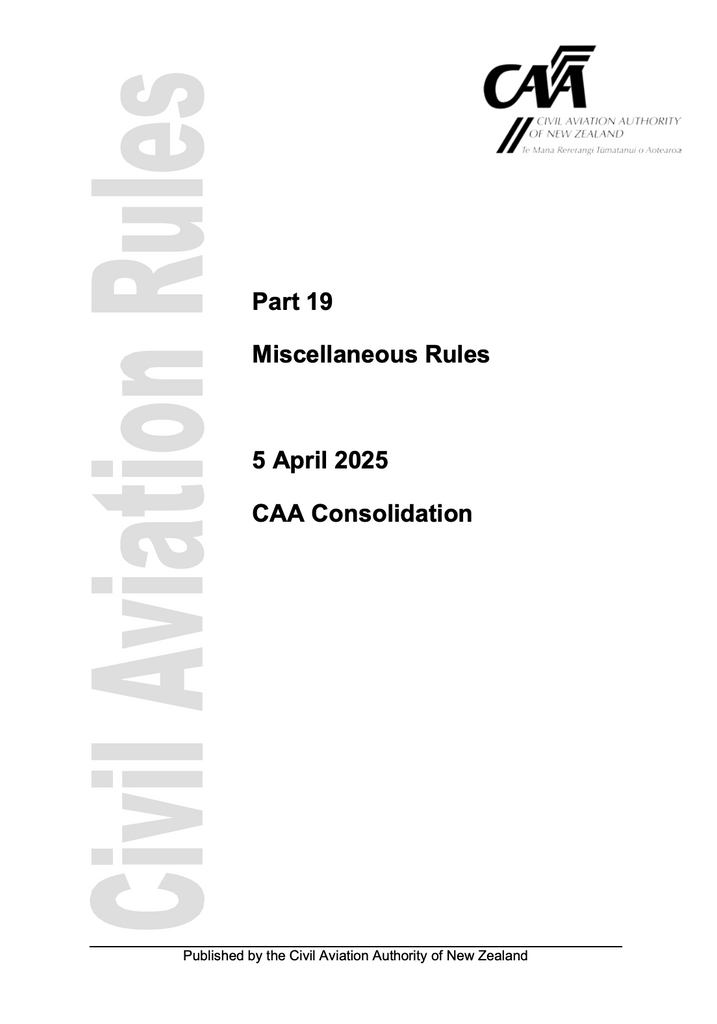 CAA - A5 Rule Part 19