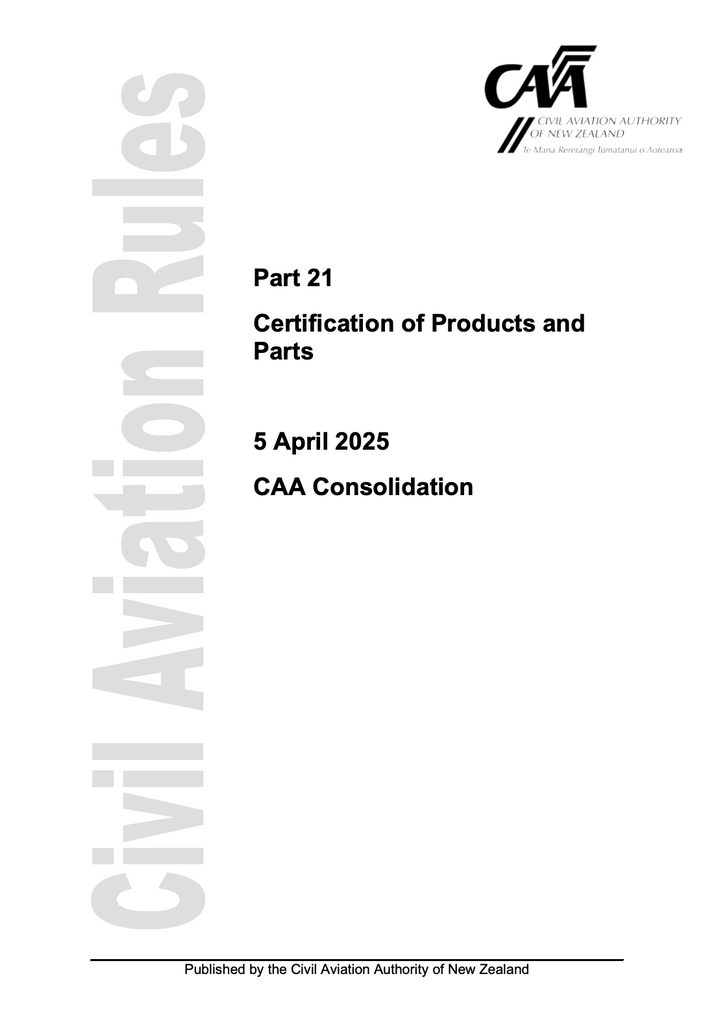 CAA - A5 Rule Part 21