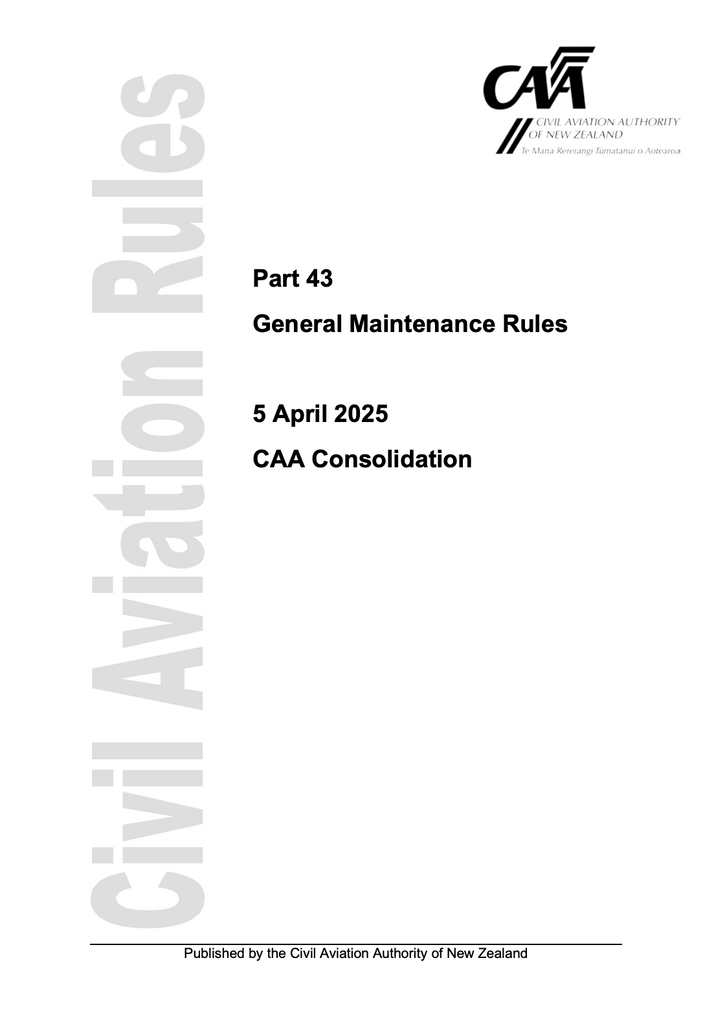 CAA - A5 Rule Part 43