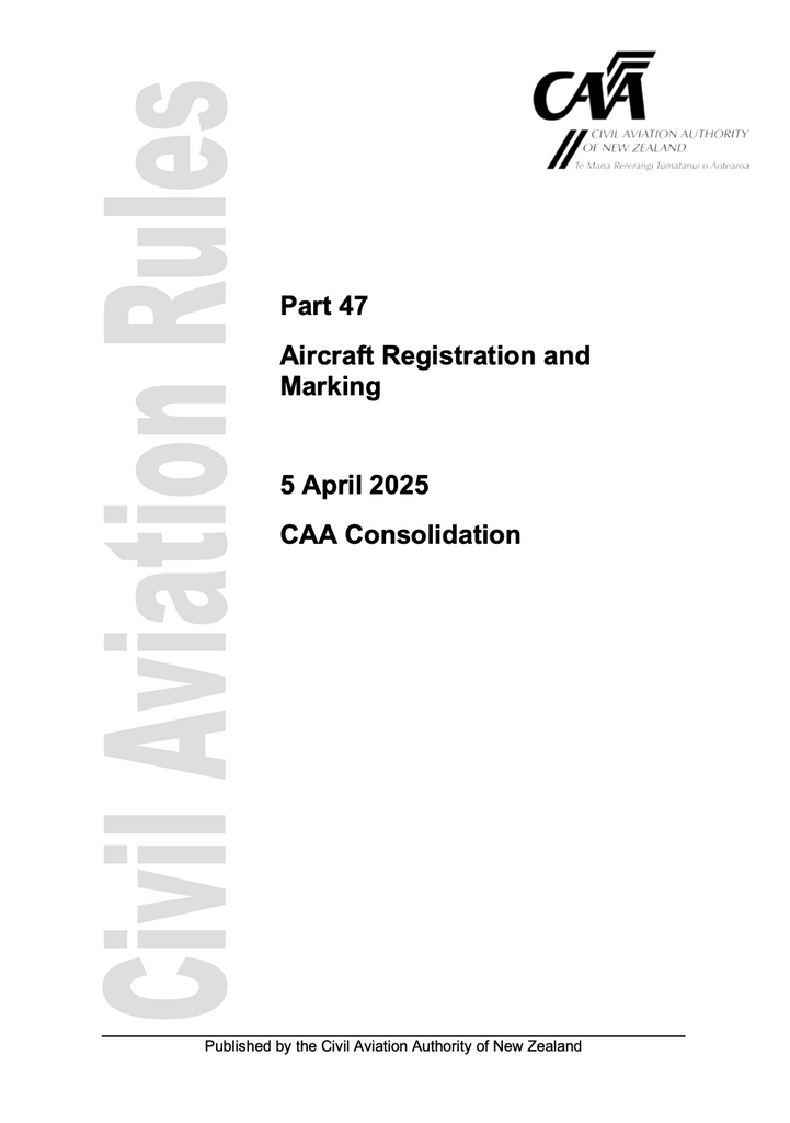 CAA - A5 Rule Part 47