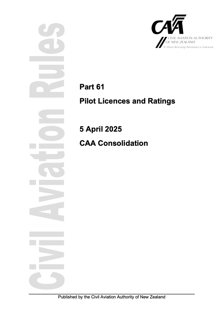 CAA - A5 Rule Part 61