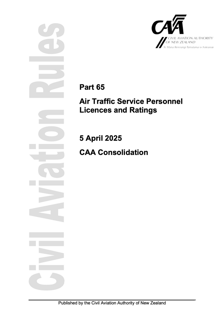 CAA - A5 Rule Part 65