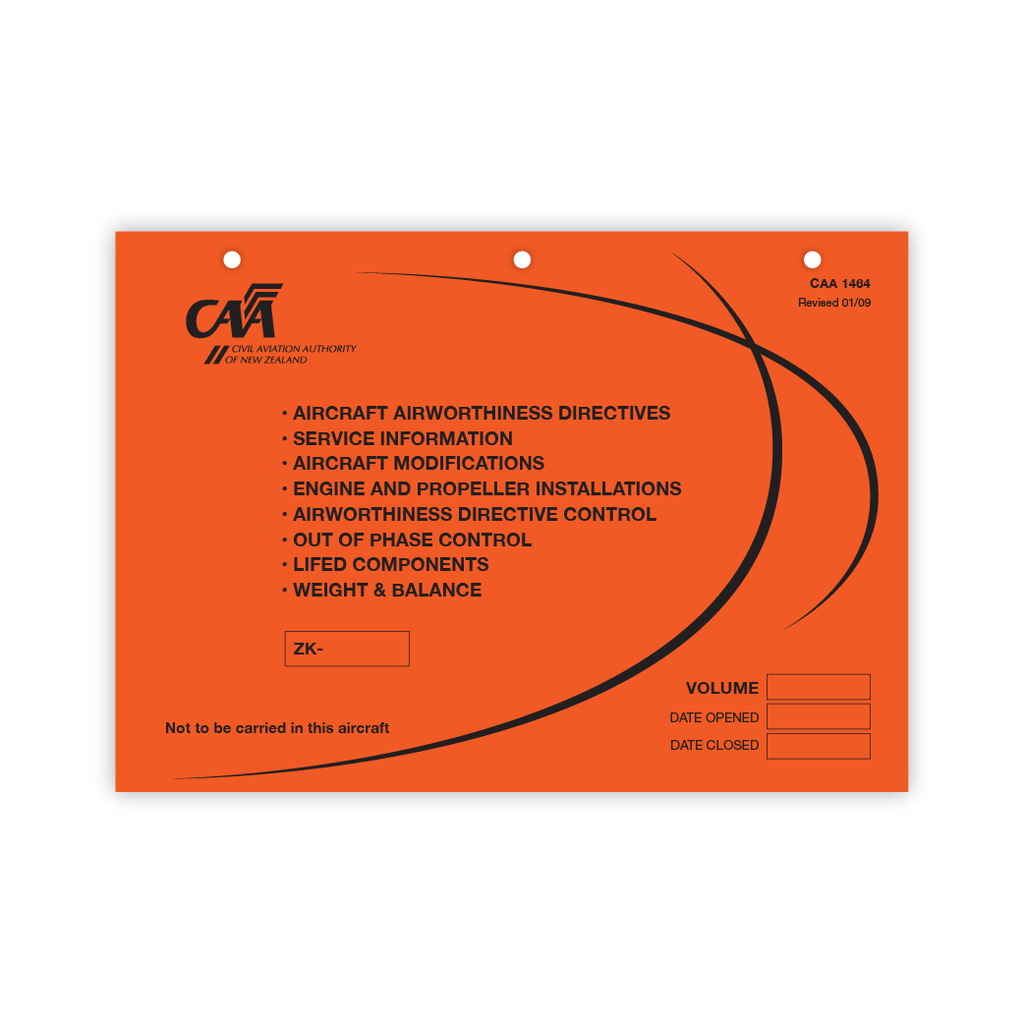 Airworthiness logbook CAA 1464